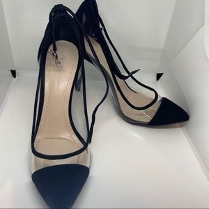 BCBGeneration clear heels see thru black